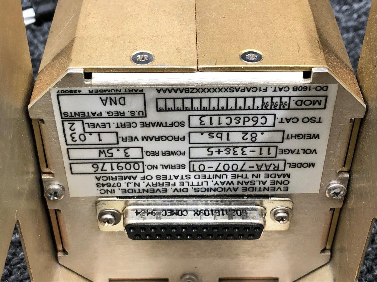 Eventide 7000-10-15, RAA-7007-01 Eventide Moving Map Display with Adapter, Mods (11-33V)