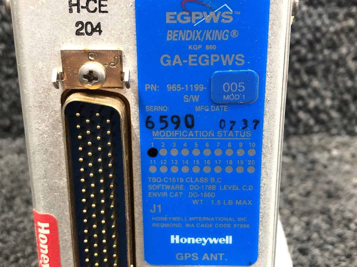 Honeywell 965-1199-005 Honeywell International GA-EGPWS GPS Antenna Computer With Mods