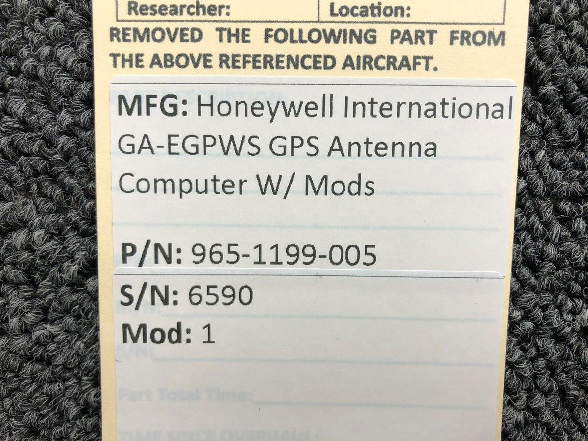 Honeywell 965-1199-005 Honeywell International GA-EGPWS GPS Antenna Computer With Mods