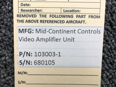Mid-Continent 103003-1 Mid-Continent Controls Video Amplifier Unit