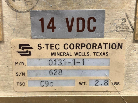 S-Tec Aviation Parts 0131-1-1 S-Tec Autopilot Controller (Volts: 14)