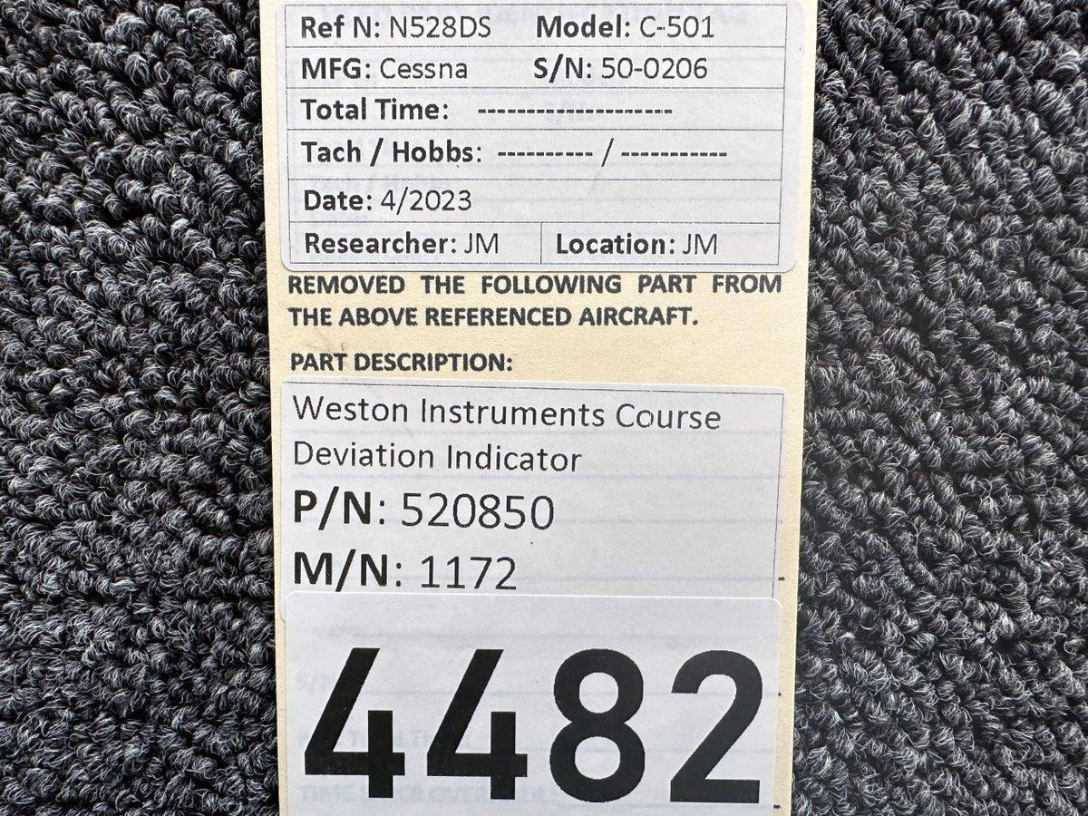 Weston 520850 Weston Instruments 1172 Course Deviation Indicator