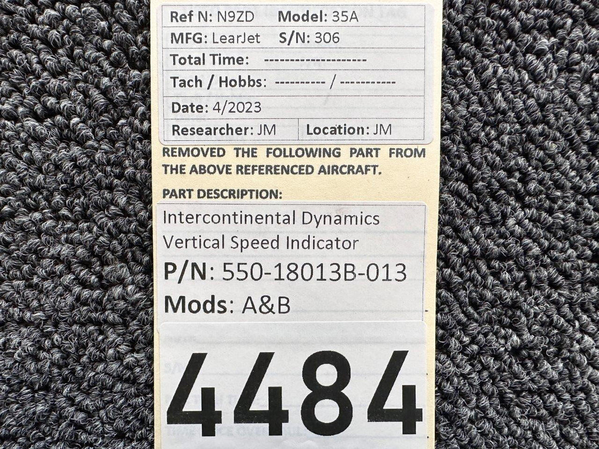 Intercontinental Dynamics Corp. 550-18013B-013 Intercontinental Dynamics Vertical Speed Indicator
