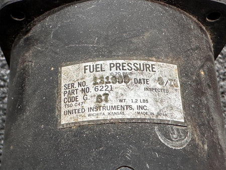 United Instruments 6221 (Alt: C662020-0110) United Instruments Dual Fuel Pressure Indicator