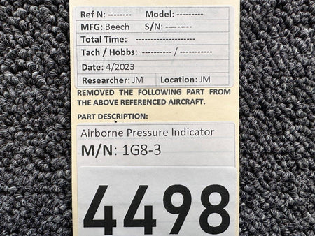Airborne 1G8-3 Airborne Pressure Indicator