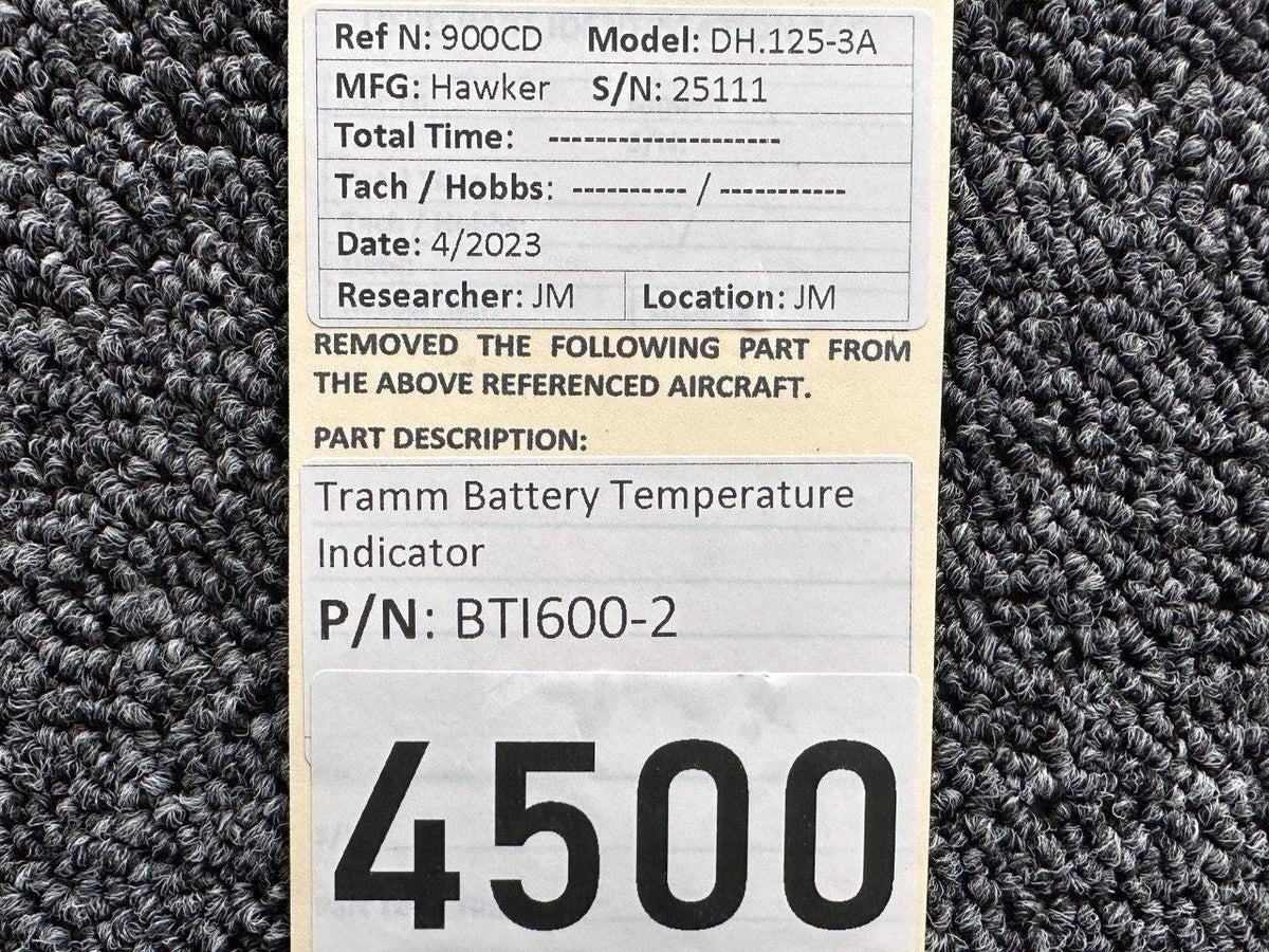 Tramm Corp BTI600-2 Tramm Battery Temperature Indicator
