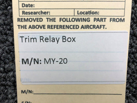 Does Not Apply MY-20 Trim Relay Box Assembly