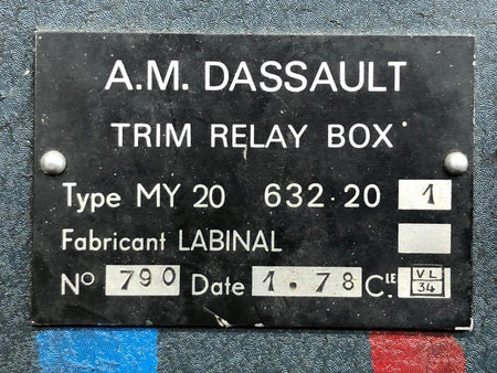 Does Not Apply MY-20 Trim Relay Box Assembly