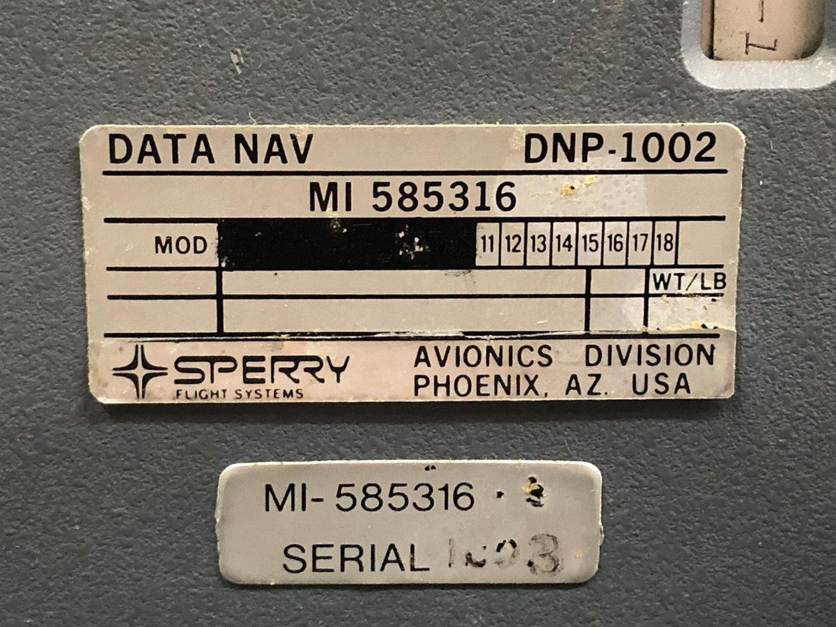 Sperry Flight DNP-1002 Sperry Flight Navigation Data Interface Computer With Mods