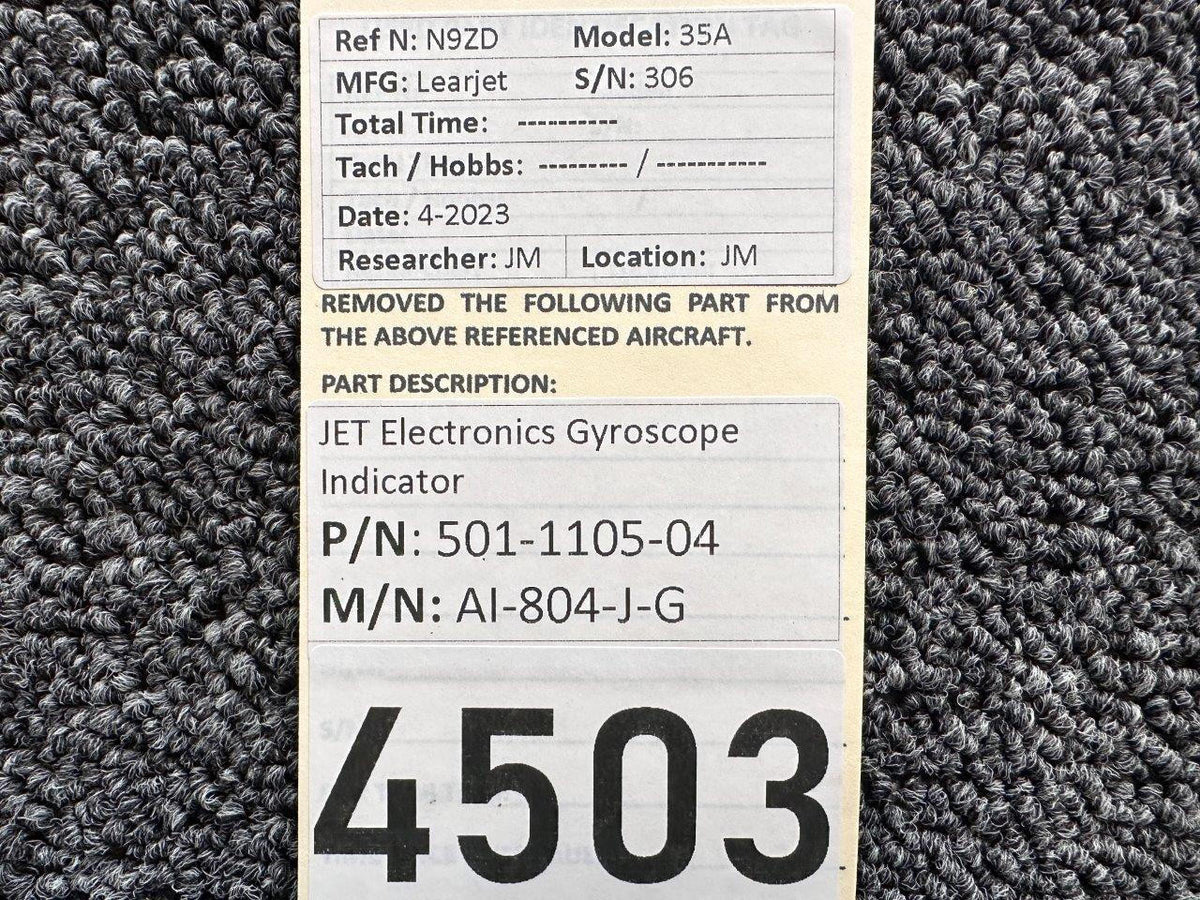 Jet Electronics 501-1105-04 Jet Electronics AI-804-J-G Gyroscope Indicator