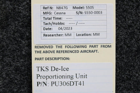 TKS PU306DT41 TKS De-Ice Proportioning Unit