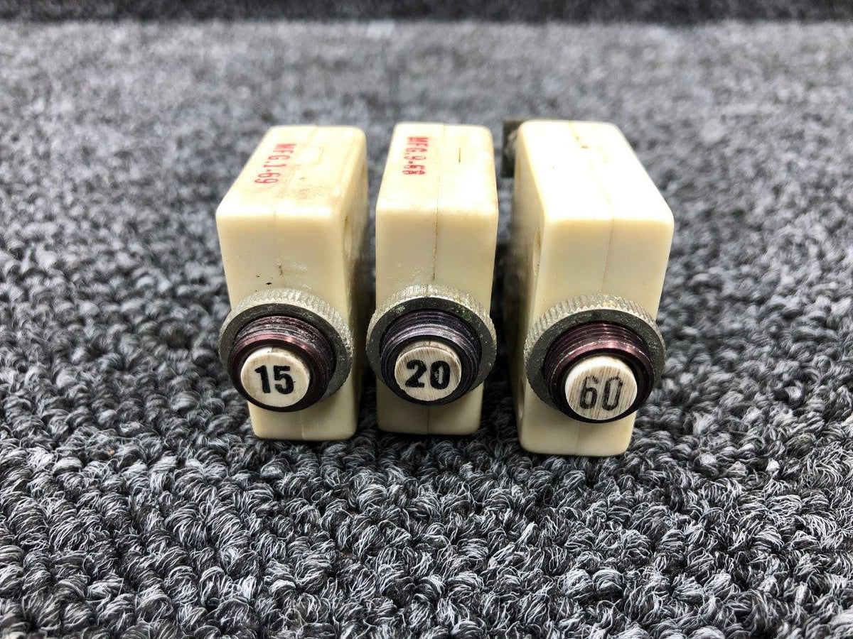 Mechanical Products S-1360 Mechanical Products Circuit Breaker Set (Amps: 10, 15, 20, 60)