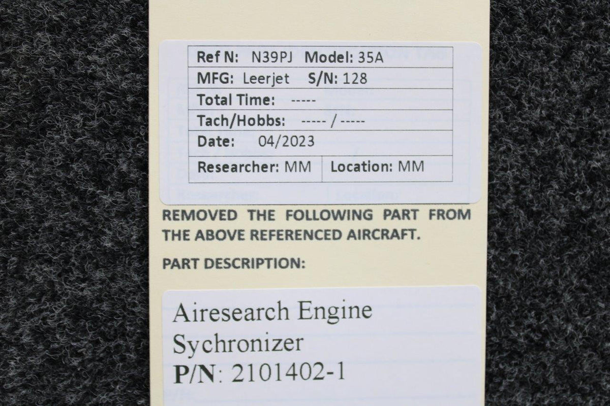 Airesearch 2101402-1 Airesearch Engine Synchronizer