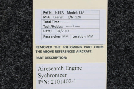 Airesearch 2101402-1 Airesearch Engine Synchronizer