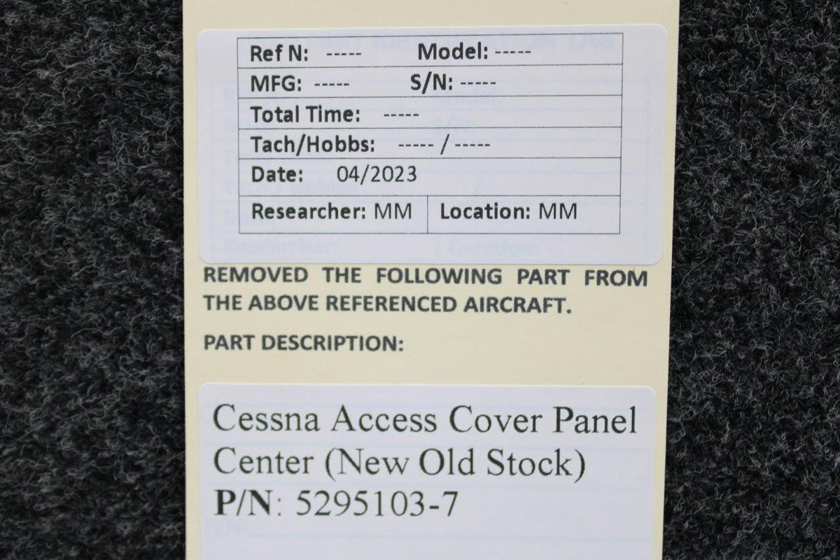 Cessna Aircraft Parts 5295103-7 Cessna Access Cover Panel Center (New Old Stock)