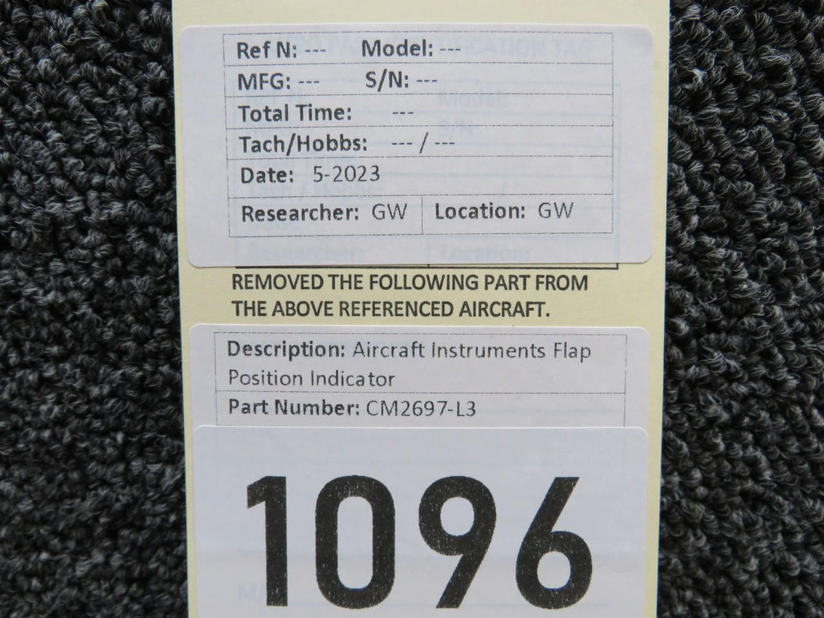 Aircraft Instruments CM2697-L3 Aircraft Instruments Flap Position Indicator