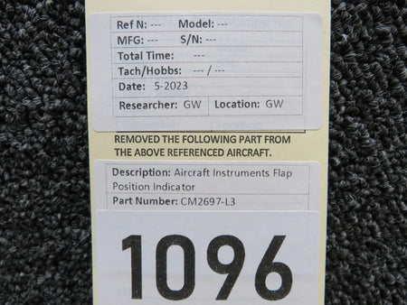 Aircraft Instruments CM2697-L3 Aircraft Instruments Flap Position Indicator