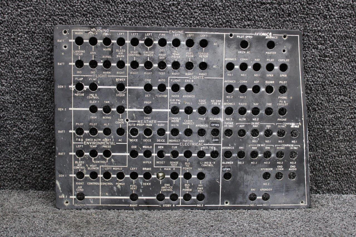 Beechcraft Parts Beechcraft 1900C Lighted Circuit Breaker Panel Right Hand