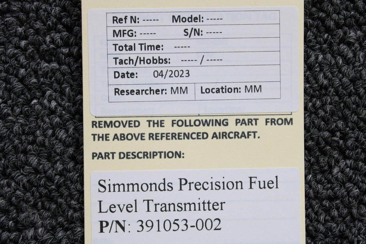 Simmond Precision 391053-002 Simmonds Precision Fuel Level Transmitter