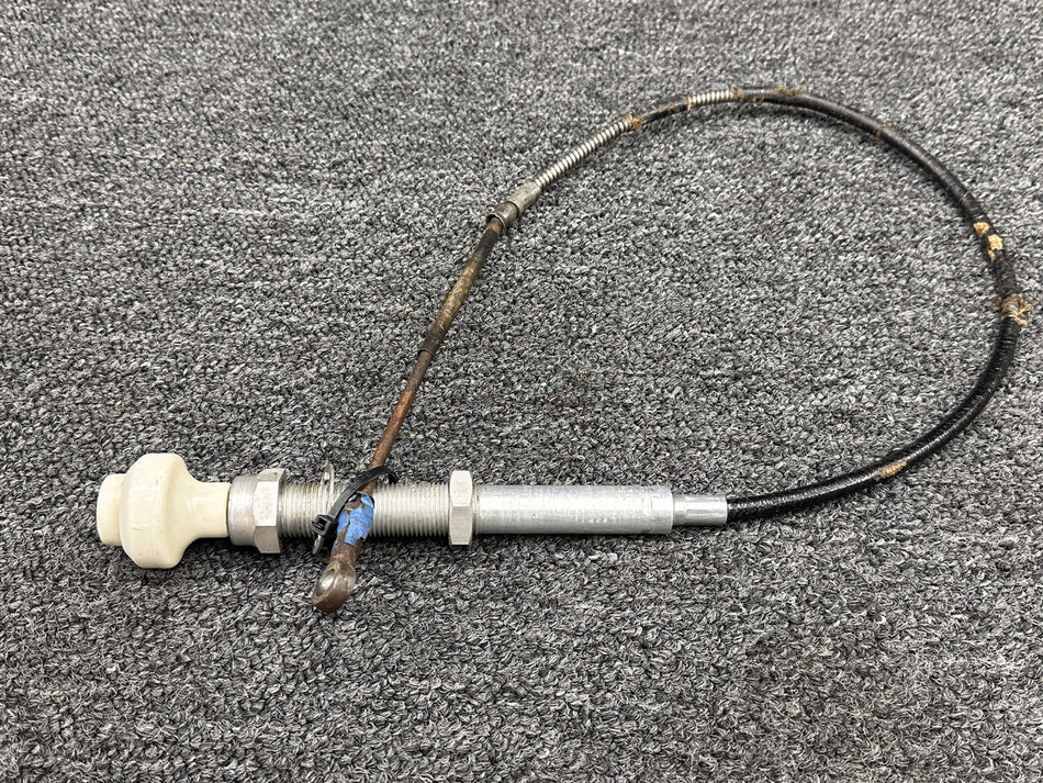 1213228-2 Cessna 210 Fine Adjust Throttle Control Cable (Length: 34-3/4”)