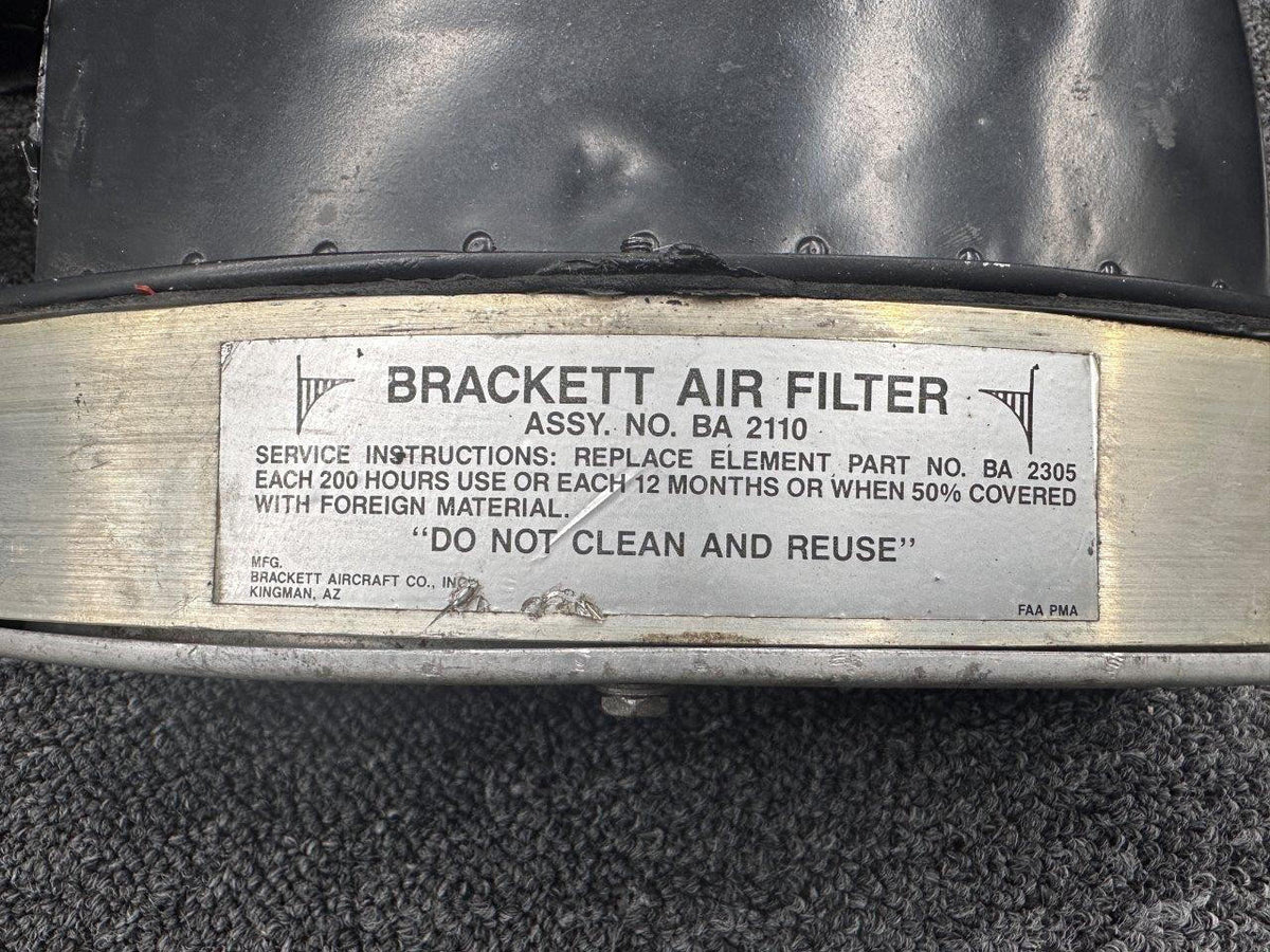Brackett BA-2110, 1250300-1 Continental IO-470-E20B Brackett Aero Air Box Filter with STC