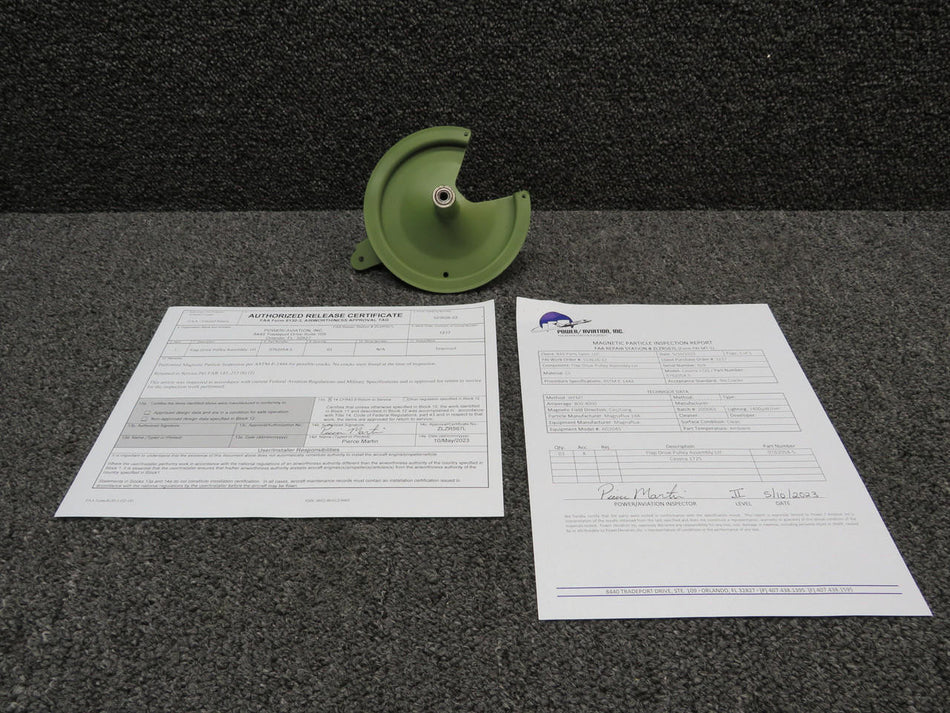 Cessna Aircraft Parts 0762054-5 Cessna 172S Flap Drive Pulley LH w 8130-3 and PAI-MT-1 (Zinc)