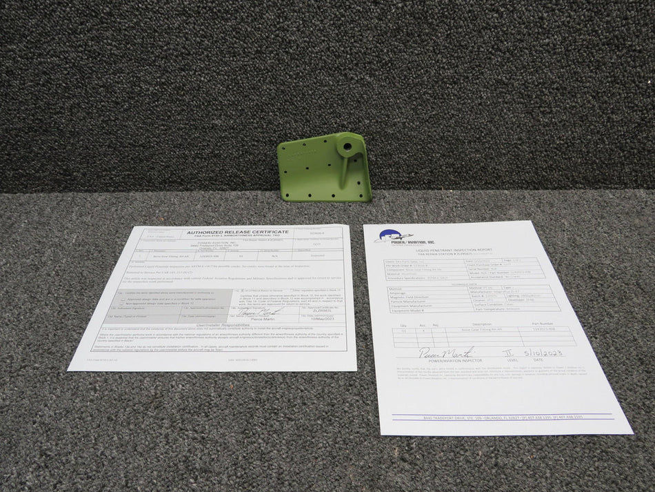 Cessna Aircraft Parts 1243023-498 Cessna Nose Gear Fitting Aft RH with 8130-3 and PAI-PT-1 (Zinc)