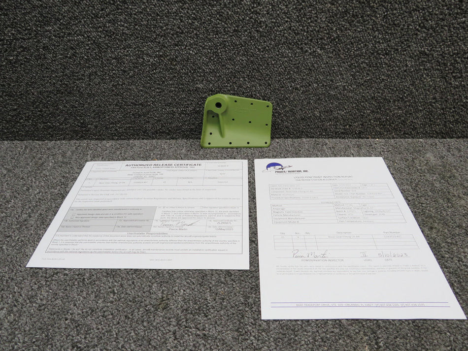 Cessna Aircraft Parts 1243023-497 Cessna Nose Gear Fitting Aft LH with 8130-3 and PAI-PT-1 (Zinc)
