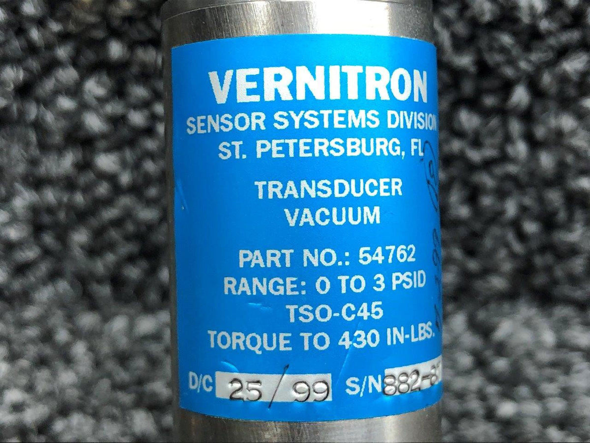 Sensor Systems 54762 (Alt: PS50182-1) Sensor Systems Division Vacuum Transducer