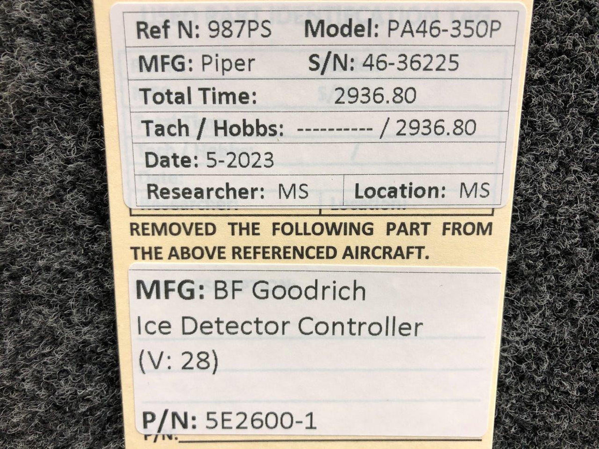 BF Goodrich  5E2600-1 BF Goodrich Ice Detector Controller (Volts: 28)