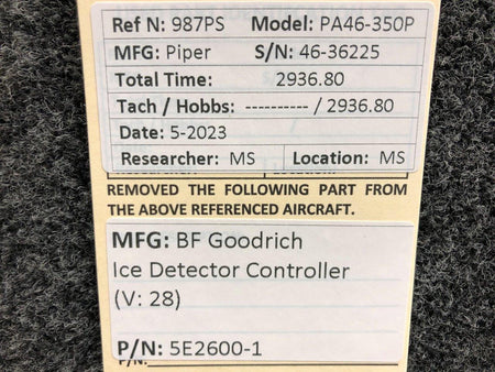 BF Goodrich  5E2600-1 BF Goodrich Ice Detector Controller (Volts: 28)