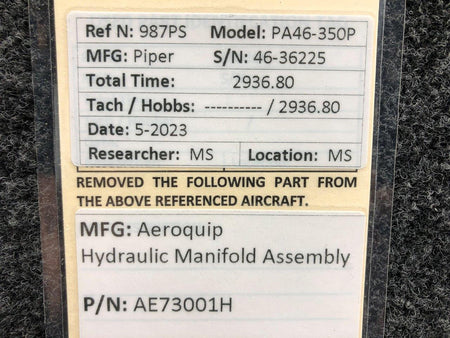 Aeroquip AE73001H Aeroquip Hydraulic Manifold Assembly