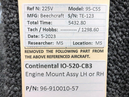Continental Motors  96-910010-57 Continental IO-520-CB3 Engine Mount Assembly LH or RH (White)