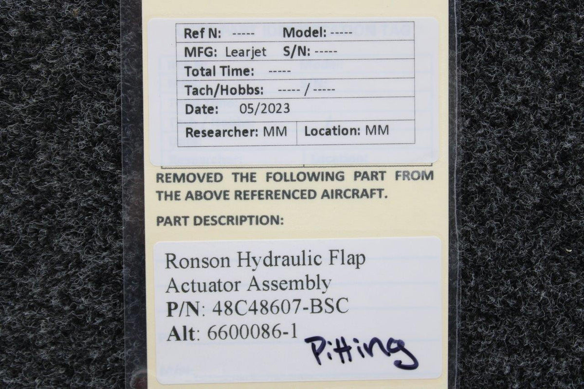 ronson 48C48607-BSC (Alt: 6600086-1) Ronson Hydraulic Flap Actuator (Pitting))