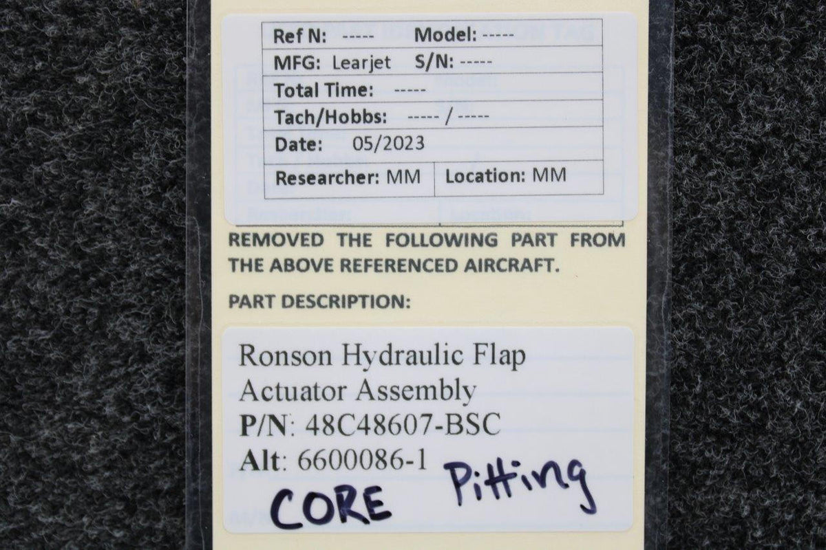 ronson 48C48607-BSC (Alt: 6600086-1) Ronson Hydraulic Flap Actuator (Core)