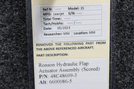 ronson 48C48609-3 (Alt:6600086-5) Ronson Hydraulic Flap Actuator Assembly (Scored)