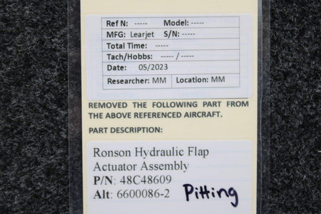 ronson 48C48609 (Alt: 6600086-2) Ronson Hydraulic Flap Actuator Assembly (Pitting)