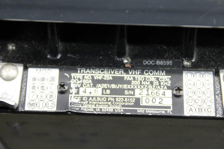 Collins 622-6152-002 Collins VHF-22A VHF Comm Transceiver With Mods