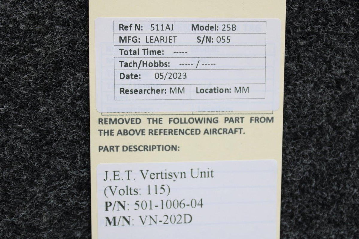 J.E.T 501-1006-04 J.E.T VN-202D Vertisyn Unit (Volts:115)