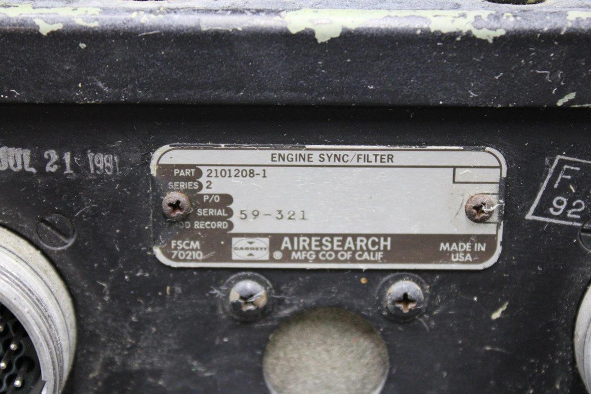 Airesearch 2101208-1 Airesearch Engine Synchronizer Box (Series 2)