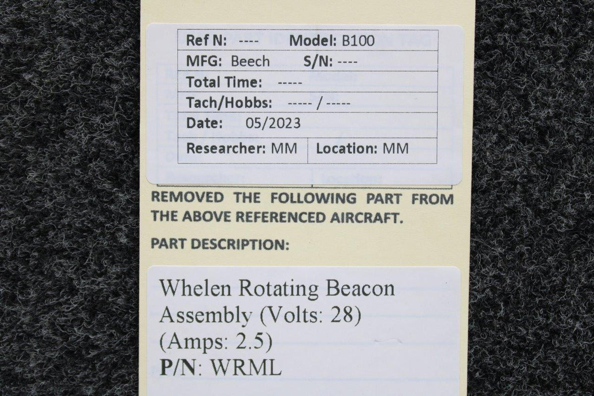 Whelen WRML Whelen Rotating Beacon Assembly (Volts: 28) (Amps: 2.5)