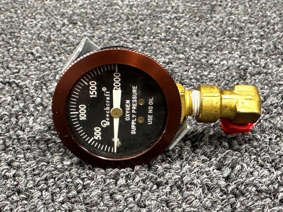 Beechcraft Parts Beechcraft 95-C55 Oxygen Regulator Valve with Gauge