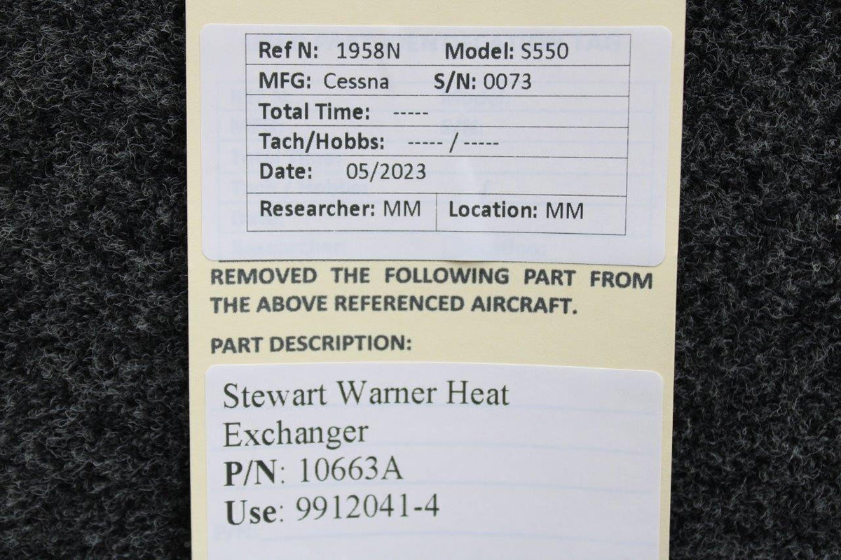 Stewart-Warner 10663A (Use: 9912041-4) Stewart Warner Heat Exchanger