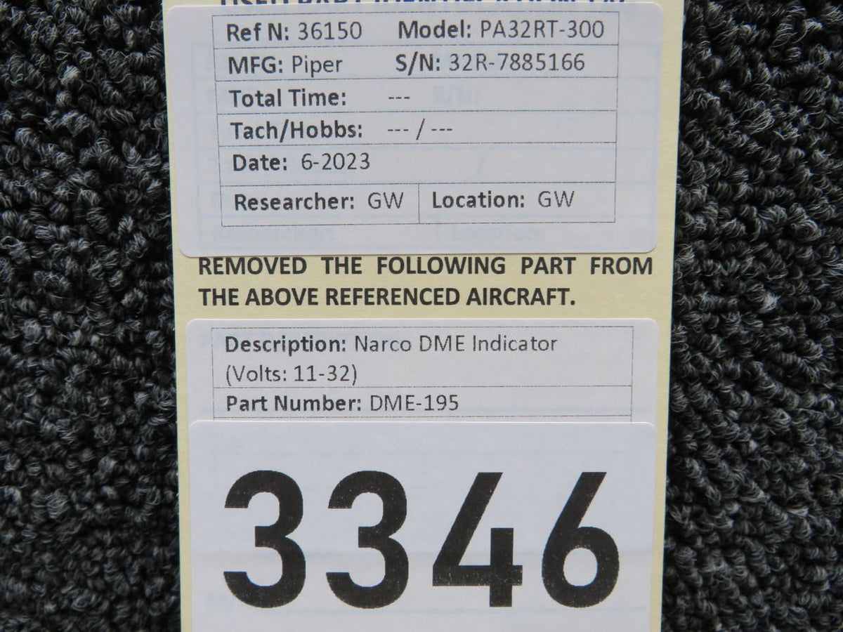 Narco DME-195 Narco DME Indicator (Volts: 11-32)