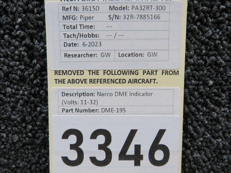 Narco DME-195 Narco DME Indicator (Volts: 11-32)