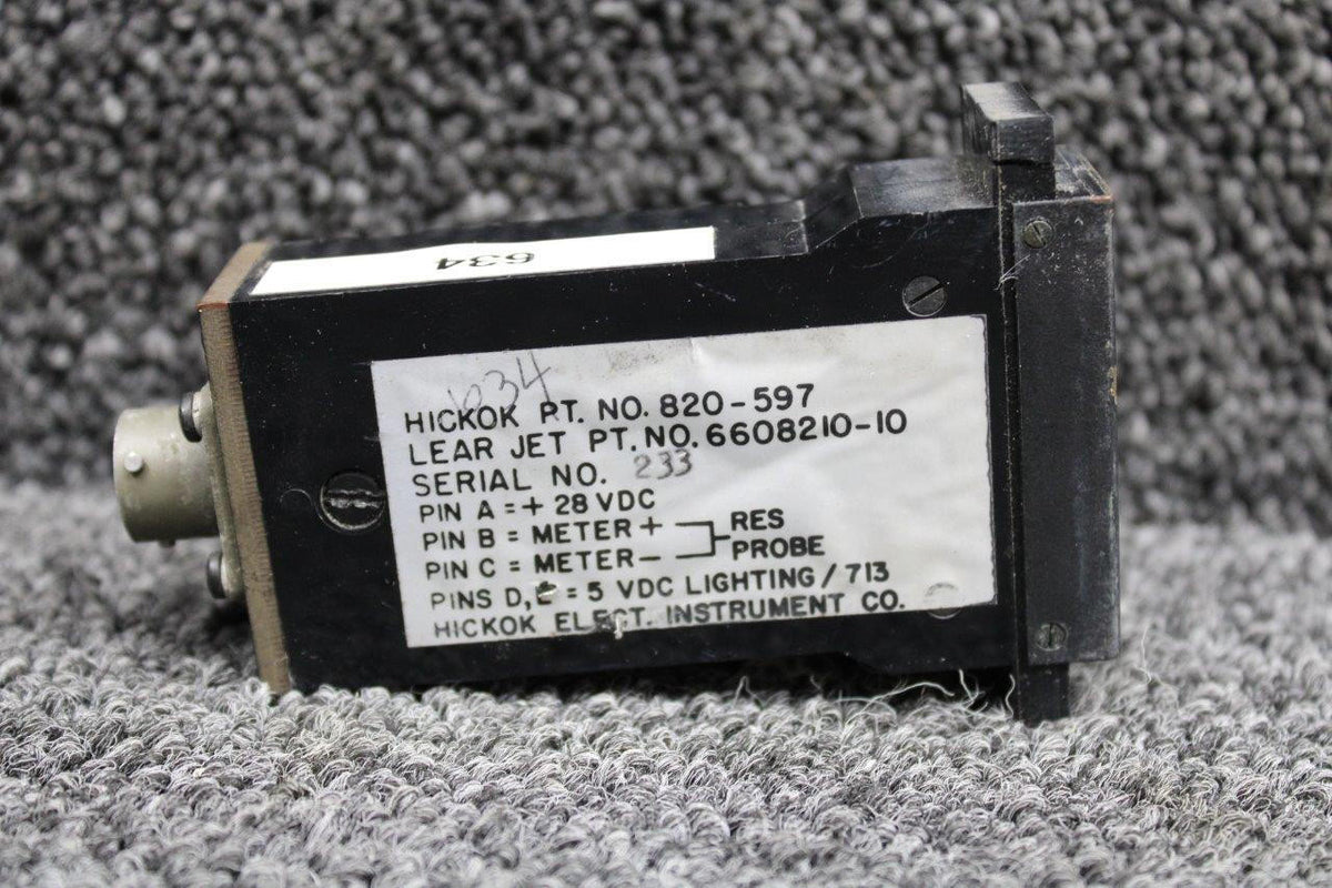 Learjet 820-597 (Alt: 6608210-10) Hickok Learjet 35A Wing Temperature Indicator