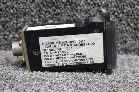 Learjet 820-597 (Alt: 6608210-10) Hickok Learjet 35A Wing Temperature Indicator