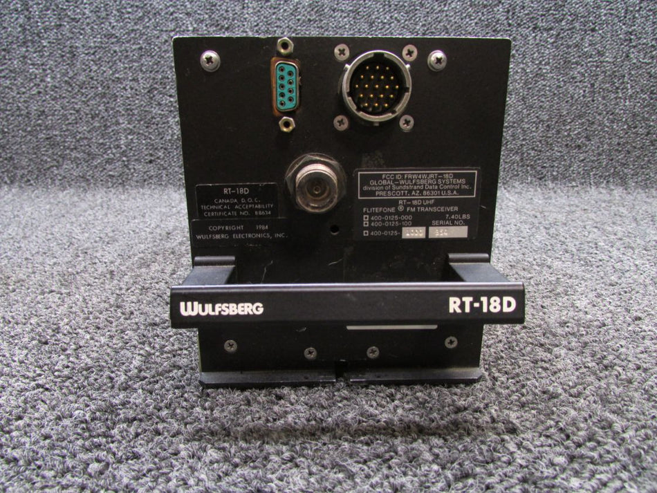 400-0125-1000 Global-Wulfsberg RT-18D Flitefone FM Transceiver