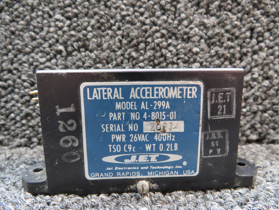 4-8015-01 Jet Electronics AL-299A Lateral Accelerometer (Volts: 26)