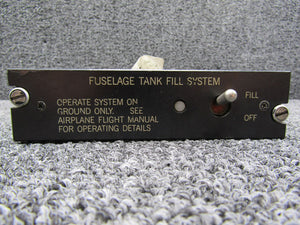 Mitsubishi MU-300-1A Fuselage Tank Fill System Switch Panel Assembly